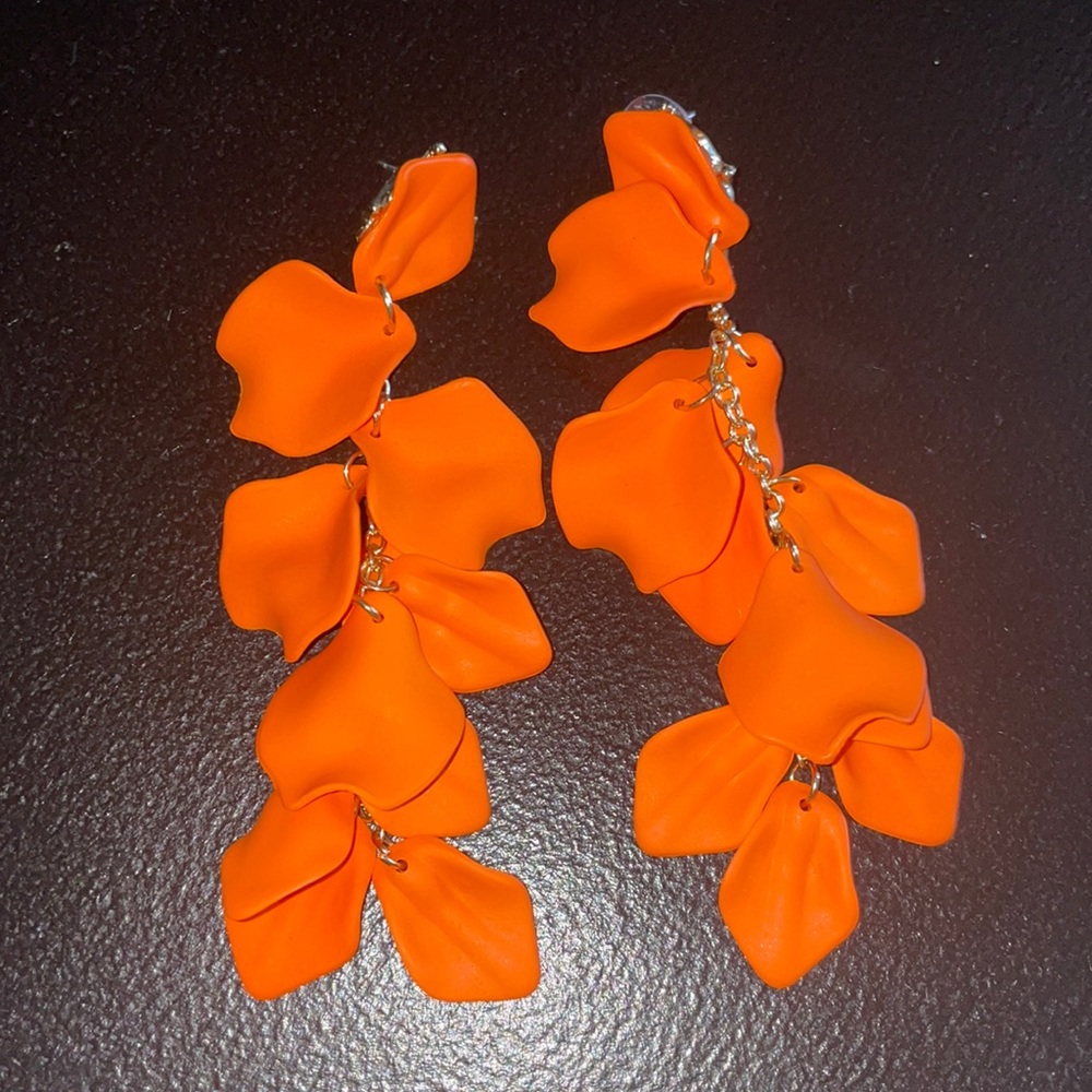 Orange Statement Earrings